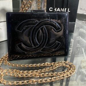 Authentic Chanel CC Patent Leather Wallet